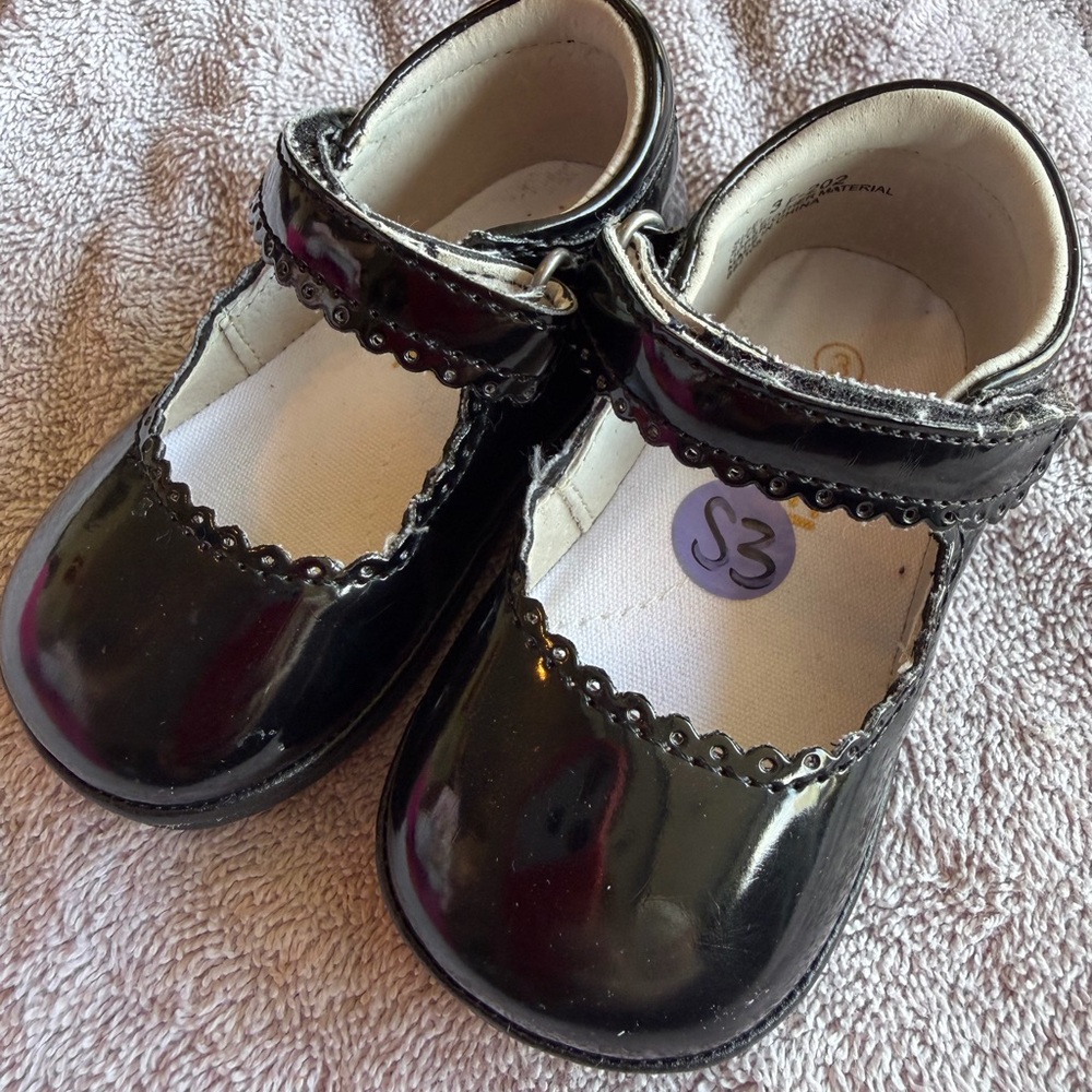 Angel Dear Black Patent Mary Jane Shoes for Kids